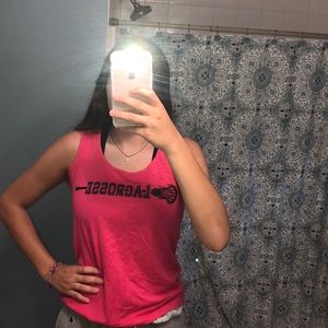 Pink lacrosse tank top